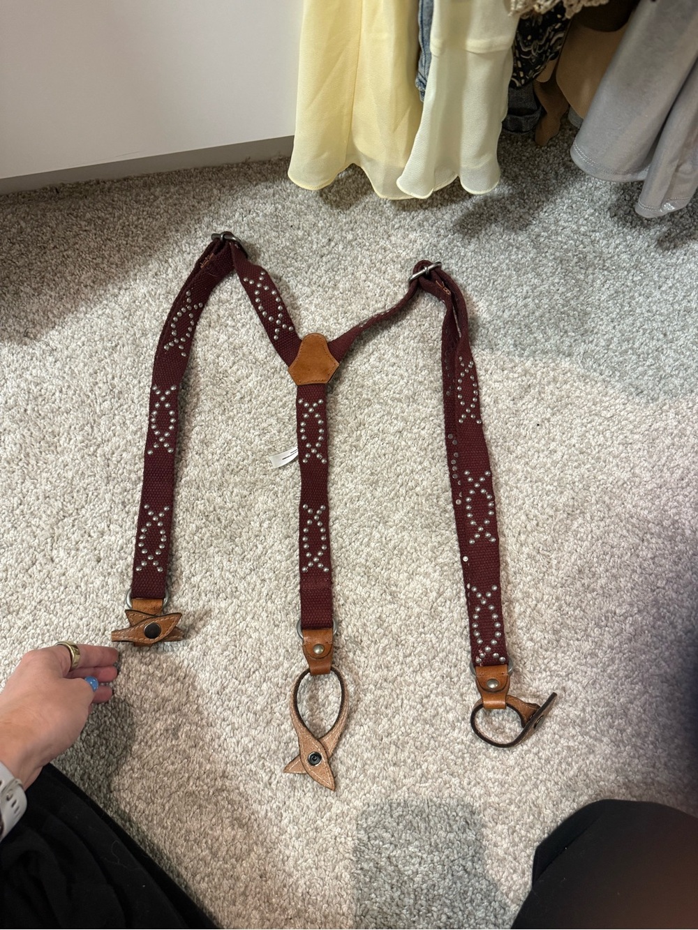 Free People adjustable size M/L suspenders